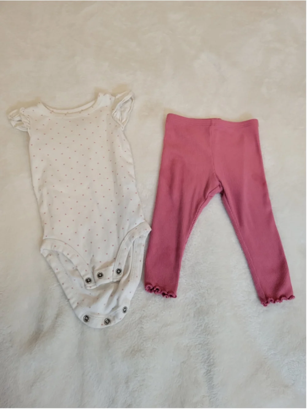 Baby Girl Floral Dress and Clothing Set 6 Months White Pink